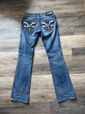 Affliction Jade Bootcut Jeans Studded Cross Sz 27